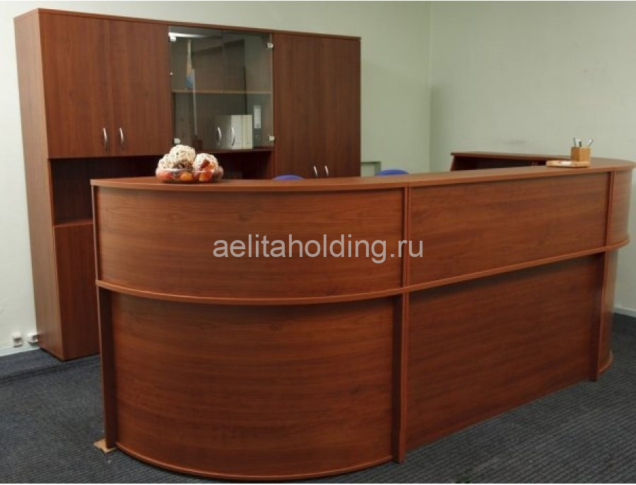 Стойка ресепшн "Эдем" 3000х1600х900*h1170 ОРЕХ